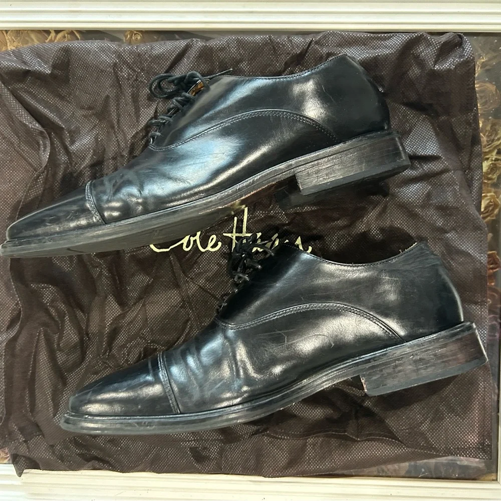 Vintage Cole Haan Nike Air Madero Cap Toe Black - Picture 4 of 7